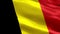 Belgium flag video waving in wind. Realistic Belgian Flag background. Belgium Flag Looping Closeup 1080p Full HD 1920X1080 footage