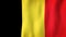 Belgium flag waving in the wind. Closeup of realistic Belgian flag with highly detailed fabric texture