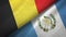 Belgium and Guatemala two flags textile cloth, fabric texture