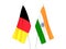 Belgium and India flags