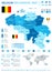 Belgium - infographic map and flag - illustration