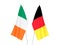 Belgium and Ireland flags