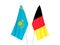Belgium and Kazakhstan flags