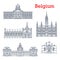 Belgium landmarks, buildings architecture Brussels