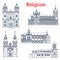 Belgium landmarks, cathedral churches architecture