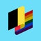 Belgium LGBT flag. Belgian Symbol of tolerant. Gay sign rainbow