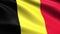 Belgium Looping Flag 4K, with waving fabric texture