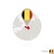 Belgium map and flag in circle. Map of Belgium, Belgium flag pin