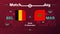 Belgium morocco match Football 2022. 2022 World Football Competition championship match versus teams intro sport background,