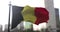 Belgium national flag. Belgian country waving flag. Politics and news 3D illustration