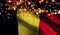 Belgium National Flag Light Night Bokeh Abstract Background