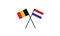 Belgium Netherlands flag friendship cooperation diplomacy symbol