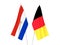 Belgium and Paraguay flags