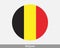 Belgium Round Circle Flag. Belgian Circular Button Banner Icon. EPS Vector