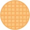 Belgium round waffles, pastel colors on white background. Vector