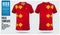 Belgium Team Polo t-shirt sport template design for soccer jersey, football kit or sportwear. Classic collar sport uniform.