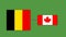 Belgium vs Canada Football Match Design Element
