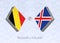 Belgium vs Iceland, League A, Group 2. European Football Competition