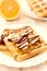 Belgium waffels and banana