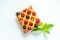 Belgium waffle with fresh berries