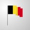 Belgium waving Flag creative background