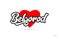 belgorod city design typography with red heart icon logo