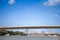 Belgrade brigdes over the Sava river (Ada, Gazela, the old and the new railway bridges) taken during a summer