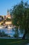 Belgrade center view from the bank of the Sava River, Serbia