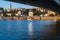 Belgrade center view from the bank of the Sava River, Serbia