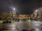 Belgrade city center by night city hall