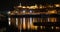 Belgrade Fortress Kalemegdan Night Time Lapse with Water Reflections on River