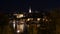 Belgrade Night Timelapse with Light Reflections on the Sava River Water