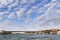 Belgrade Panorama - Branko's Bridge With Tourist Port On Sava River Viewed From The River Perspective - Serbia