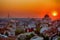 Belgrade panorama with temple of Saint Sava