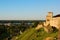 Belgrade panoramic view toward Danube river