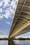 Belgrade's Suspension Bridge Over Ada Main Span With Its Construction Girder Framework â€“ Detail