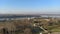 Belgrade, Serbia, January 24, 2020. Landscape or view from Kalemegdan to the confluence of two rivers - Sava and Danube. January