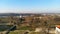 Belgrade, Serbia, January 24, 2020. Landscape or view from Kalemegdan to the confluence of two rivers - Sava and Danube. January