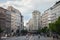 BELGRADE, SERBIA - JUNE 10, 2017: Palace Albanija Palata Albanija in the center of Belgrade in the afternoon.