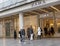 Belgrade, Serbia - March 23, 2021: People waiting in line in frount of Zara store in Belgrade. Limited number of customers