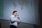 BELGRADE, SERBIA - OCTOBER 26, 2023: Selective blur on Thomas Piketty holding a lecture in belgrade, Serbia. Thomas Piketty is a