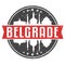 Belgrade Serbia Round Travel Stamp. Icon Skyline City Design. Seal Tourism Badge Illustration.