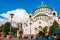 BELGRADE, SERBIA - SEPTEMBER 24: Tourists visiting Saint Sava Ca
