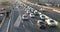 Belgrade, Serbia - transport car traffic jam rush and cars on motorway highway bridge, urban background