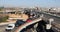 Belgrade, Serbia - transport car traffic jam rush and cars on motorway highway bridge, urban background