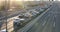 Belgrade, Serbia - transport car traffic jam rush and cars on motorway highway bridge, urban background