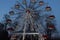 Belgrade wonder wheel at dusk