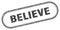 Believe stamp