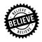 Believe stamp rubber grunge