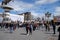 Believers gather in the main town square to attend Mass with Pope Francis in Skopje